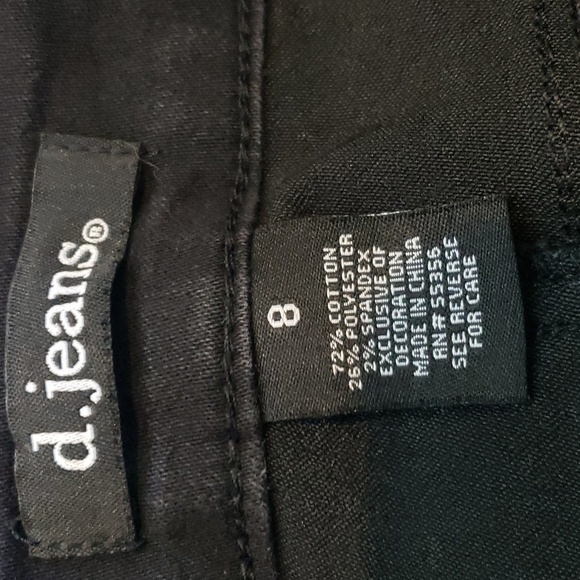 D. Jeans Sparkle/bling stripes black skinny size 8 - Picture 4 of 5